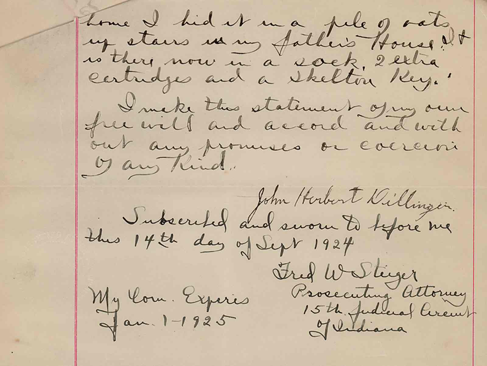 From the John Dillinger archive