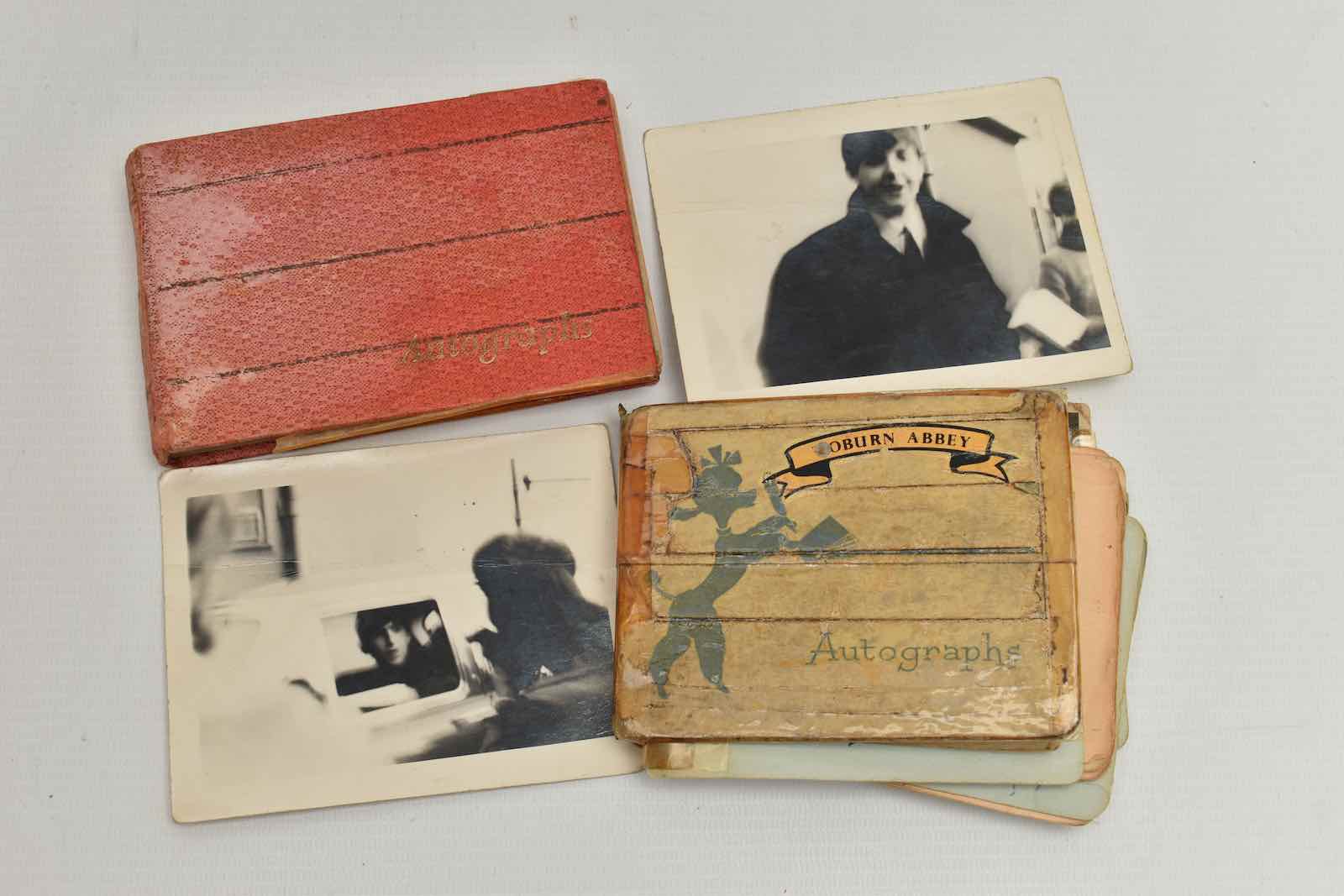 Gwen’s collection includes dozens of 1960s stars’ signatures across two autograph books. The Beatles feature in the Woburn Abbey book.