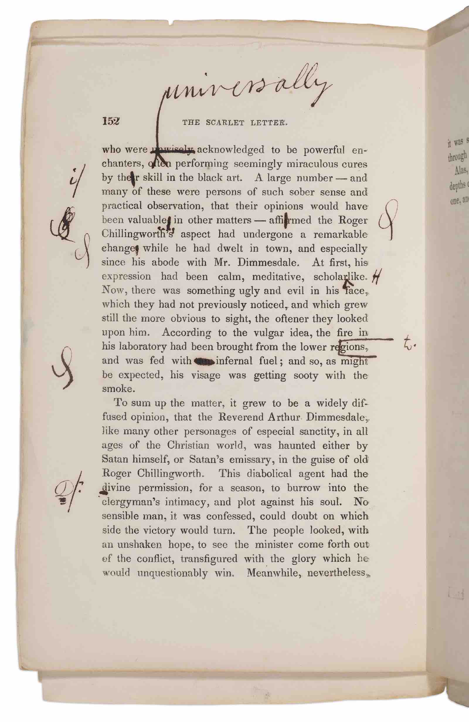 Part of The Scarlet Letter proof