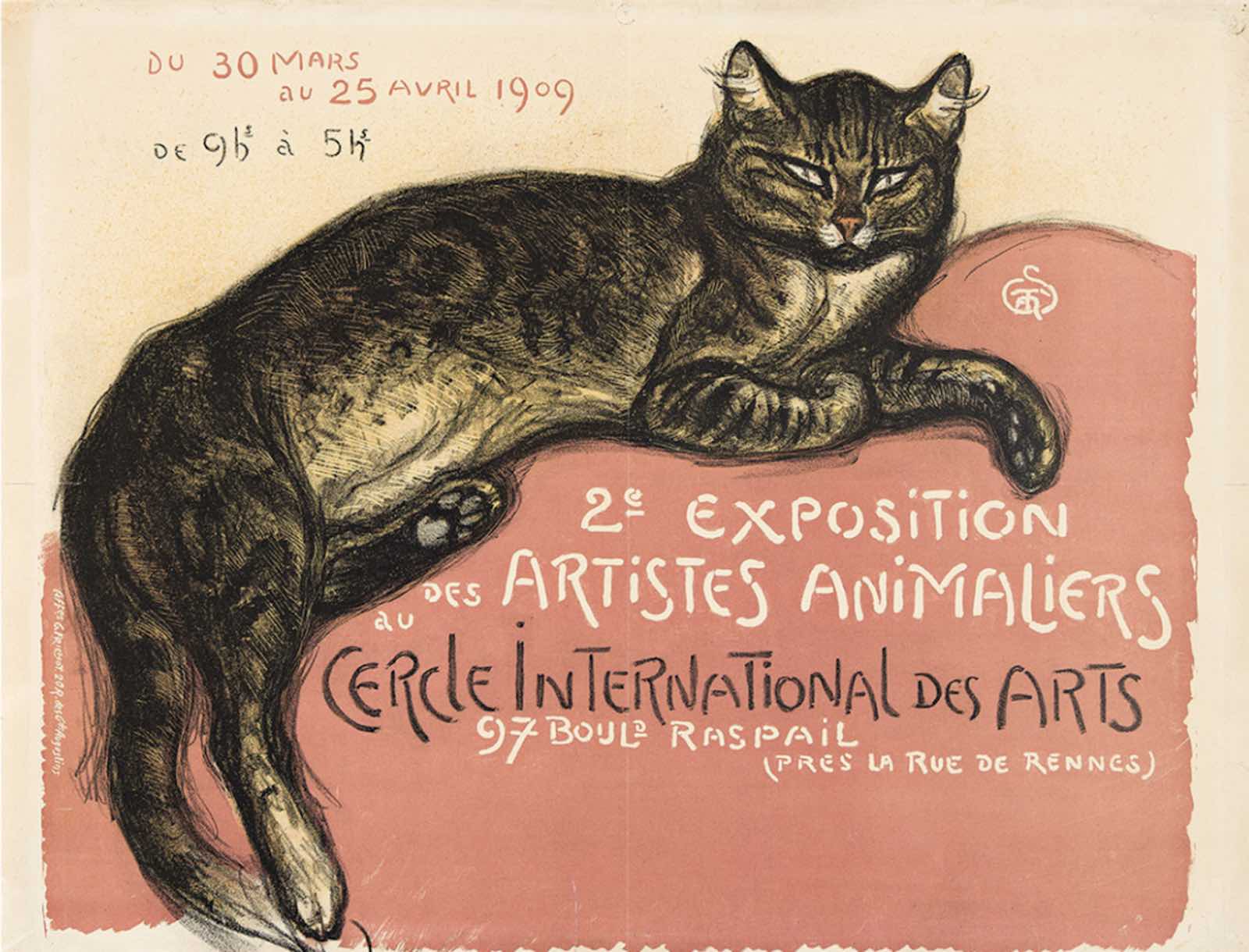 Théophile-Alexandre Steinlen, 2E. Exposition Des Artistes Animaliers, 1909