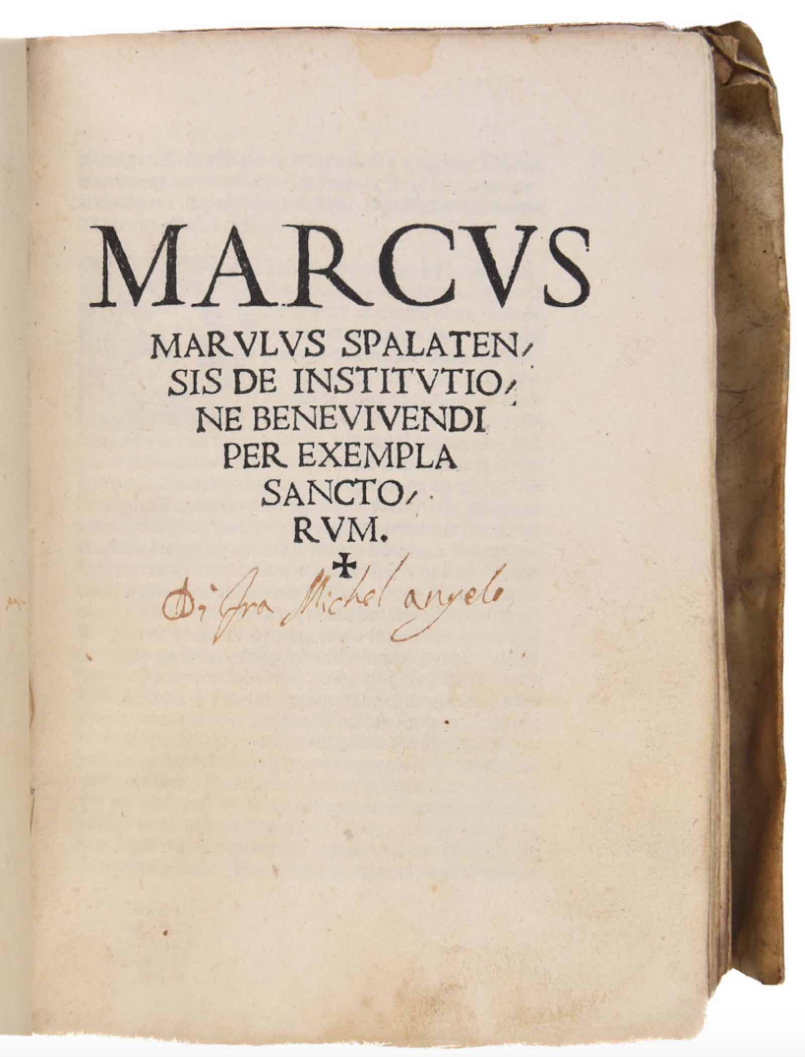 De institutione benevivendi per exempla sanctorum by Marko Marulic