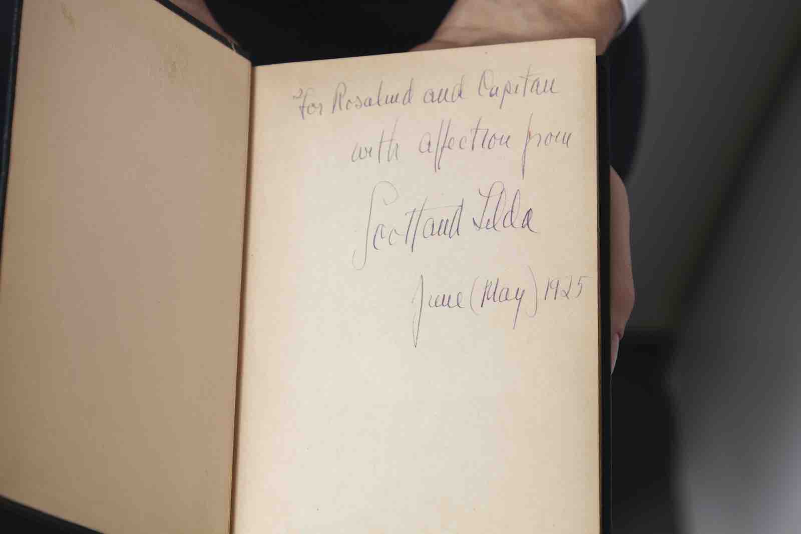 The Great Gatsby inscription