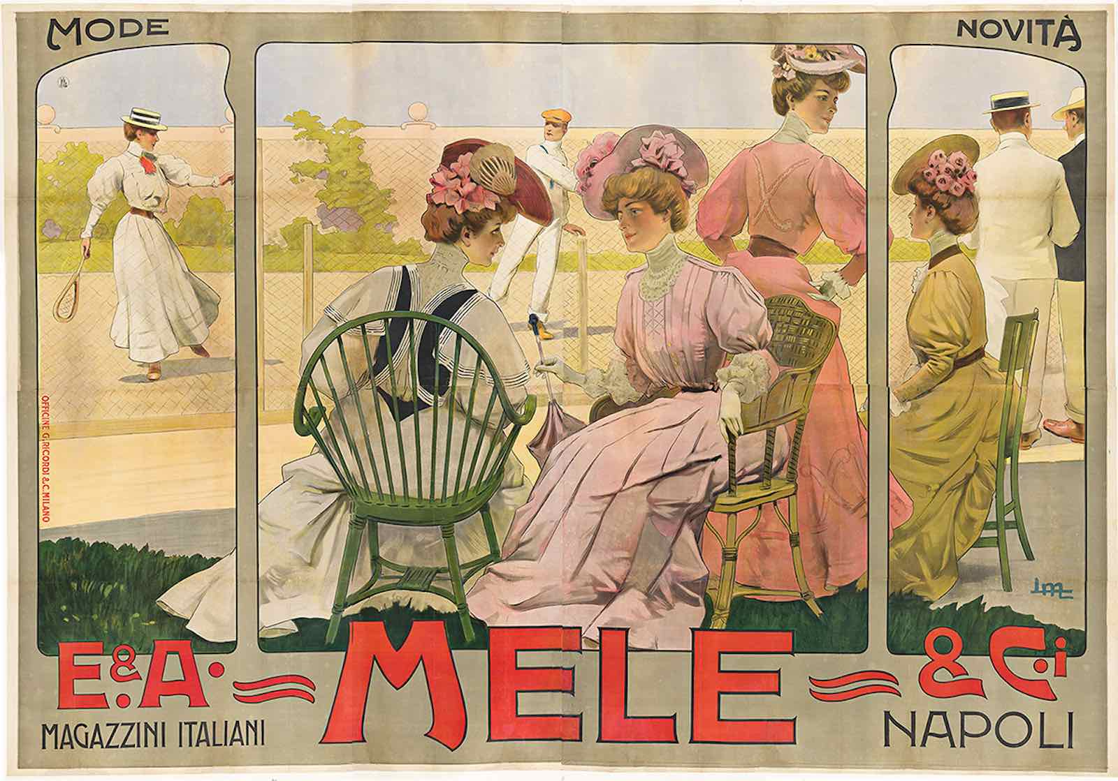 Leopoldo Metlicovitz, E. &amp; A. – Mele – &amp; Ci. Napoli, billboard, 1907