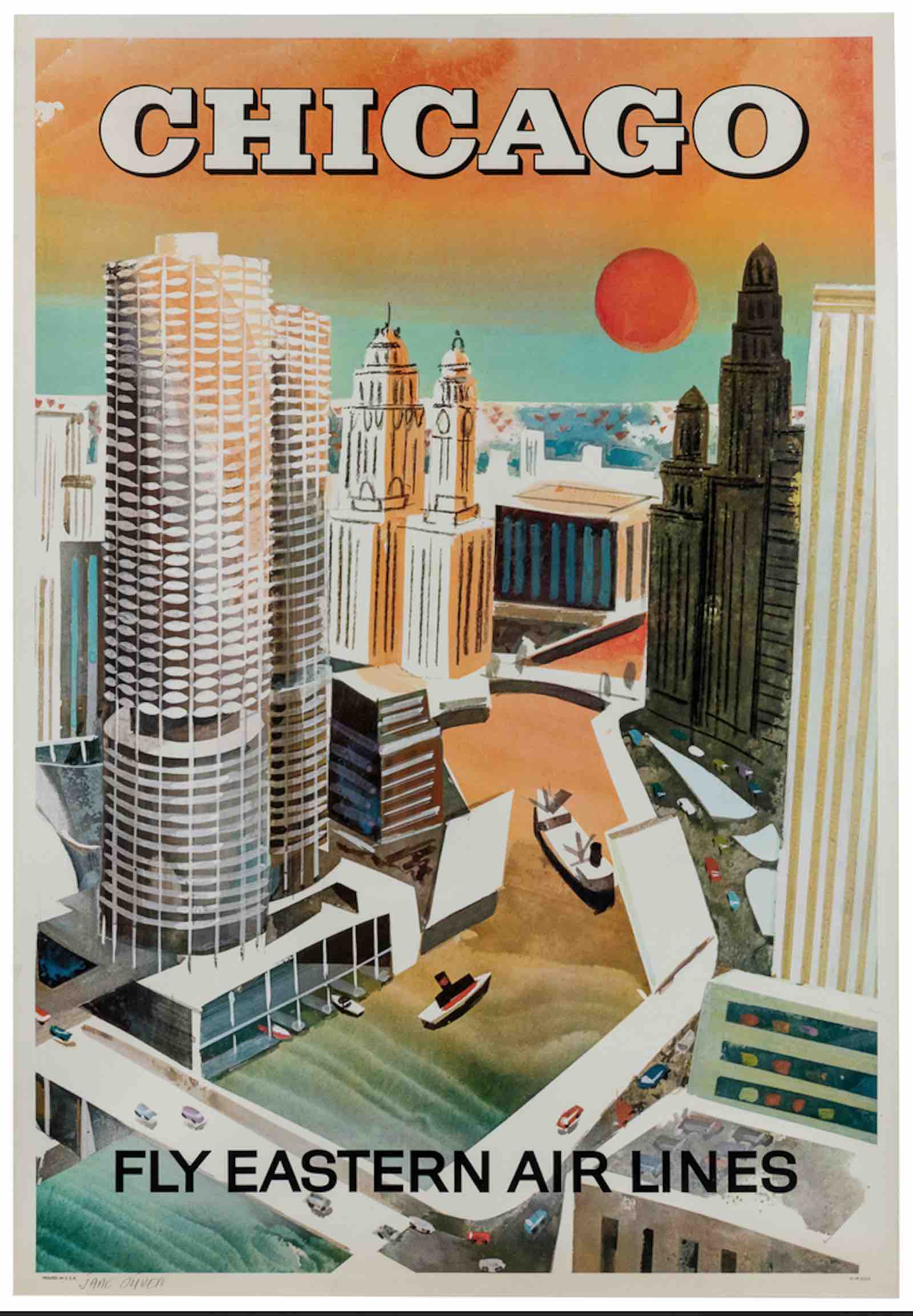 Chicago / Eastern Airlines, 1960s, by Jane Oliver