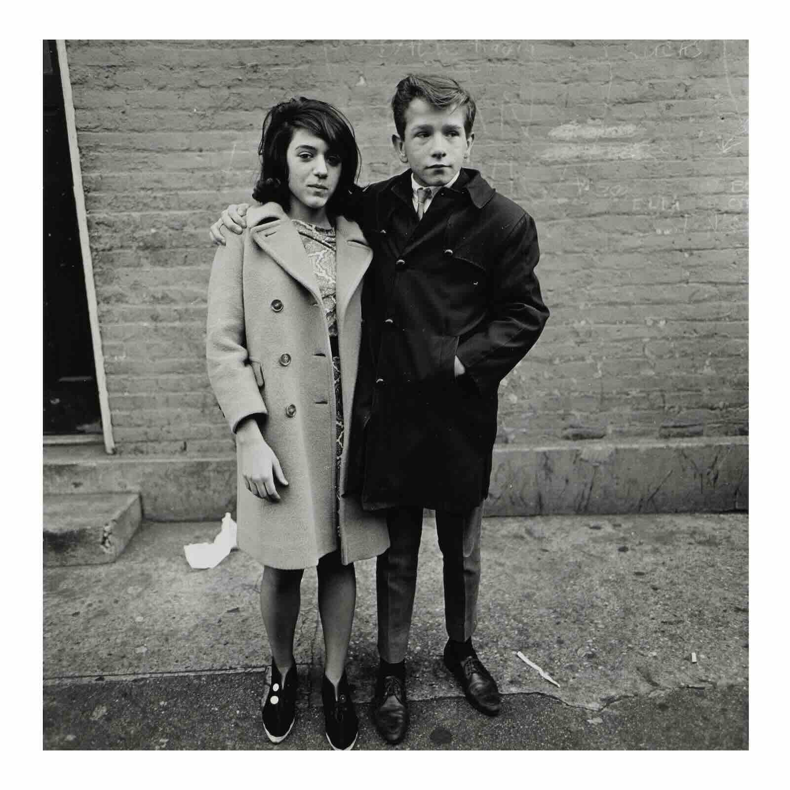 Courtship, Teenage Couple, Hudson St.', 1963 by Diane Arbus