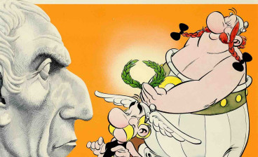 Uderzo's Asterix cover painting