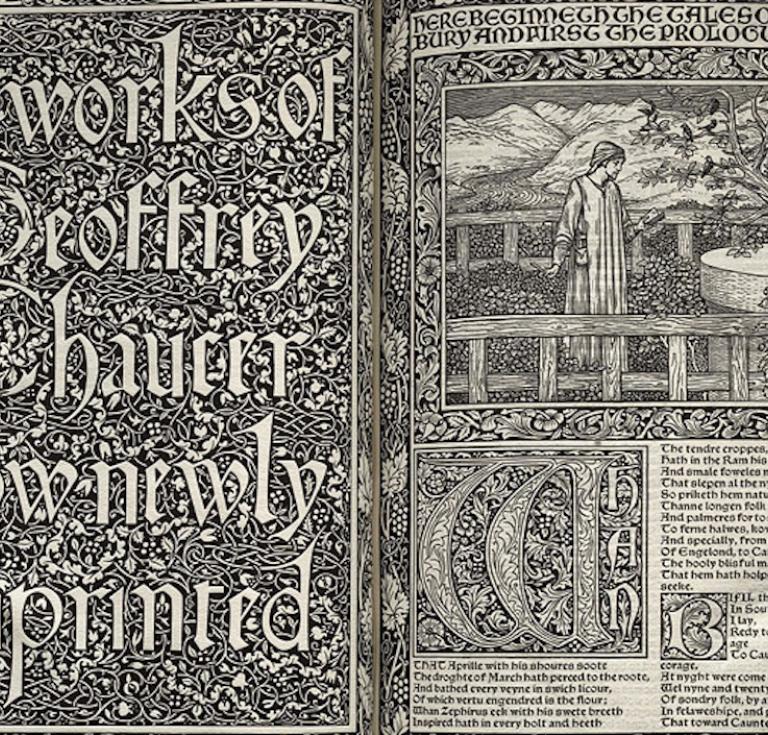 Kelmscott Chaucer opening spread