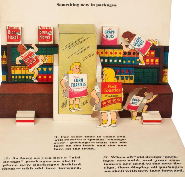 C. W. Post Cereals, Battle Creek, Mich., [ca. 1940s]. 10 pp., 8• x 11”. 