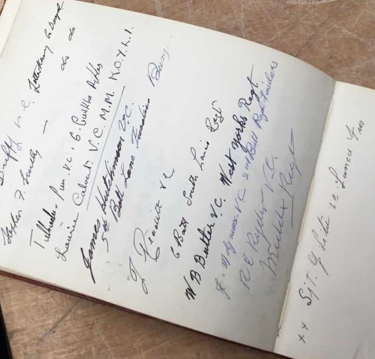 The Victoria Cross signatures book