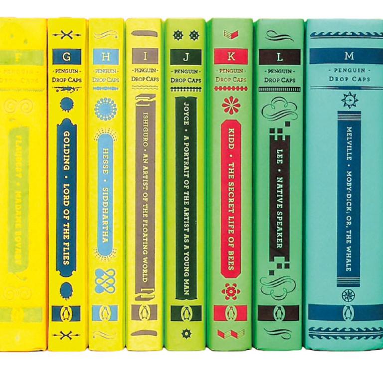 Pictured here up to the letter T, the Drop Caps will reach Z over the summer, according to designer Paul Buckley. 