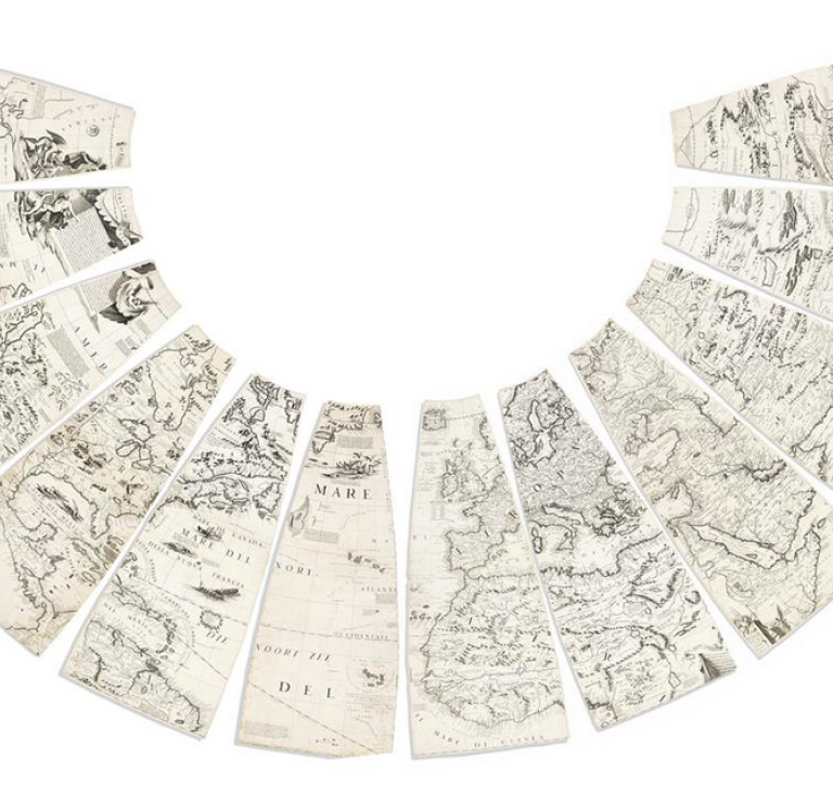 Engraved gores for a 42-inch globe