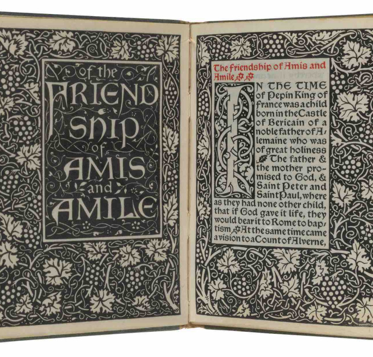 Of the Friendship of Amis and Amile, translated from the ancient French by Morris, sold for $22,000