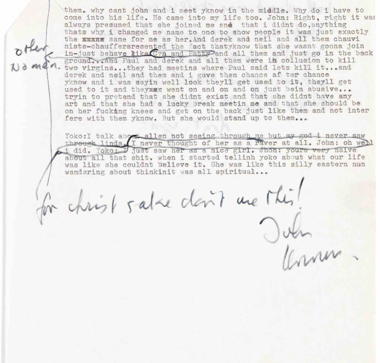 John Lennon interview typescript